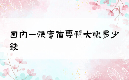 国内一张实体专辑大概多少钱